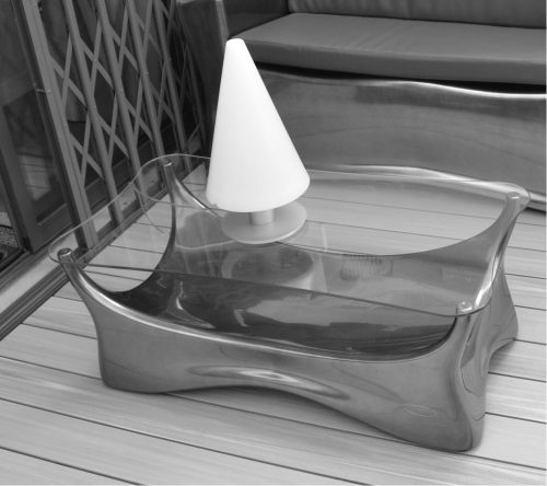 Mesa Brujo pintada color Plata McLaren