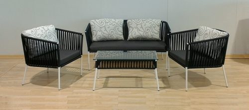 Conjunto Habana poliester negro