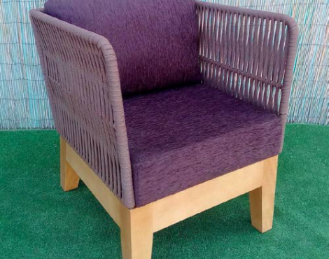 Butaca madera cuerda